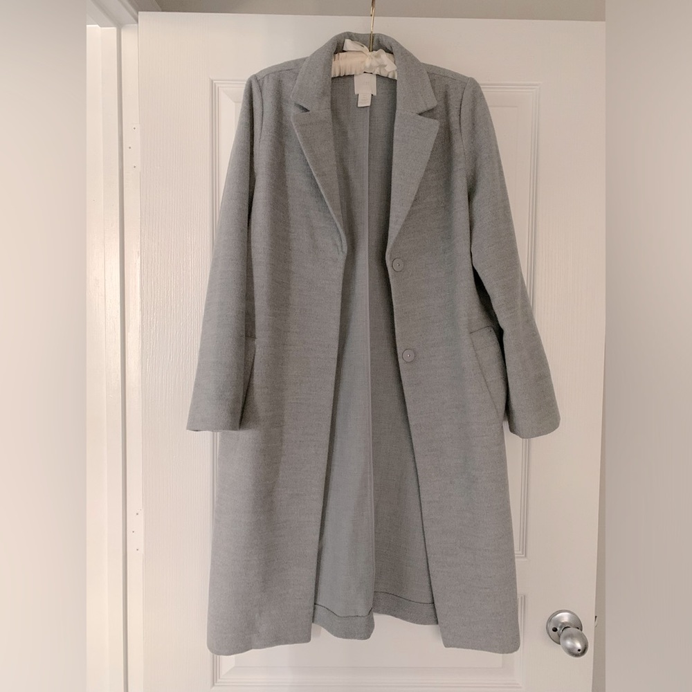 H&M Light Gray Coat US Size 2